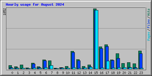 Hourly usage for August 2024