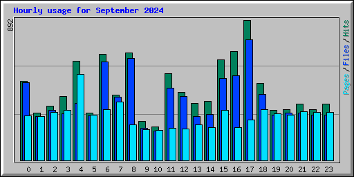 Hourly usage for September 2024