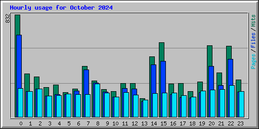 Hourly usage for October 2024